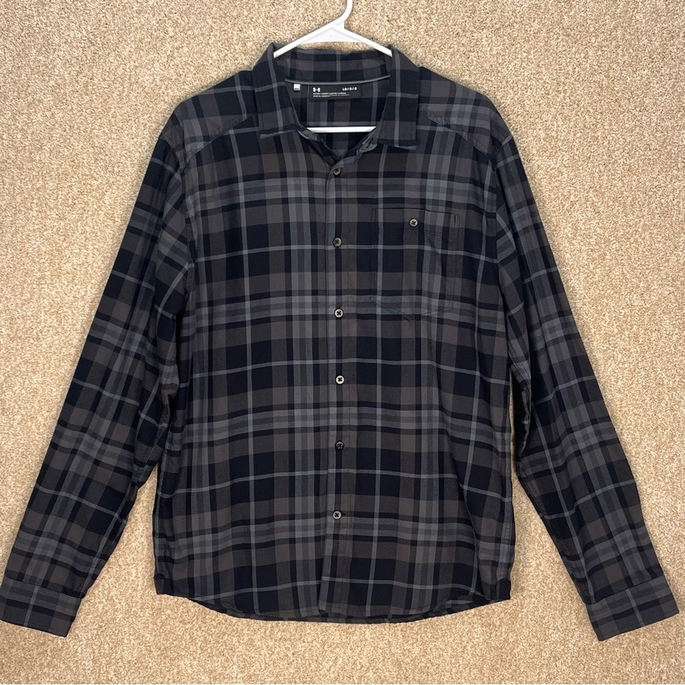 Imperfect Under Armour button down shirt mens long sleeved shirt‎ size large